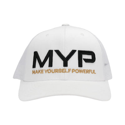 Casquette de camionneur MYP (Blanc / Édition Or)