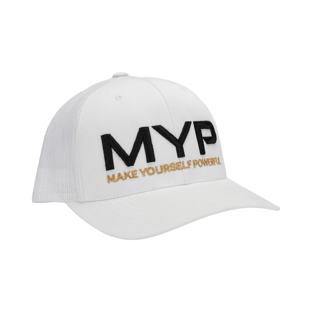 Casquette de camionneur MYP (Blanc / Édition Or)