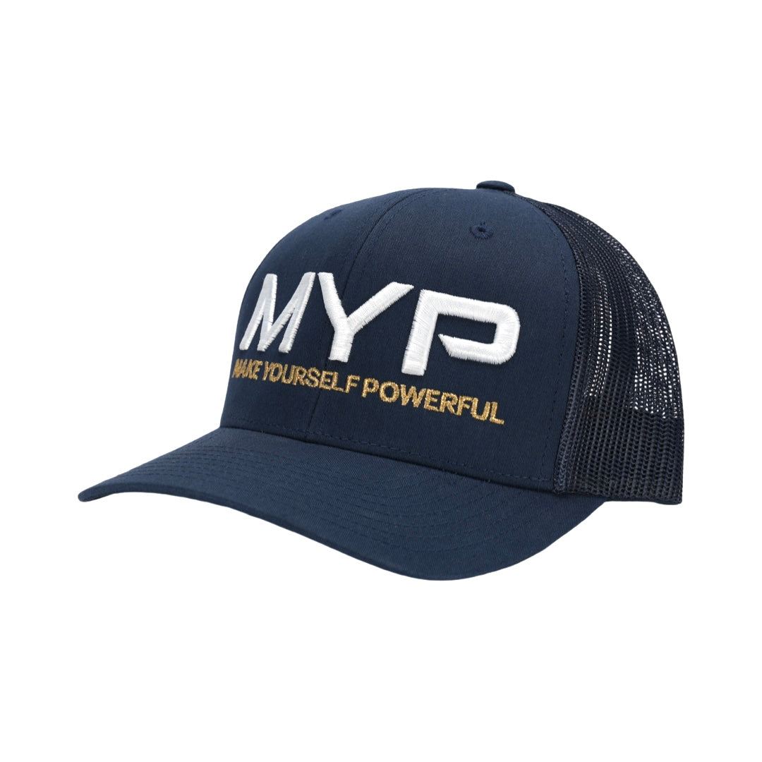 Casquette de camionneur MYP (Bleu / Édition Or)